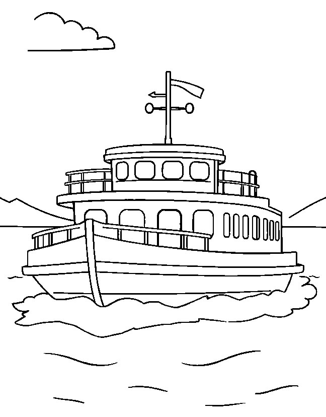 Ferry boat coloring page Ferry boat coloring page